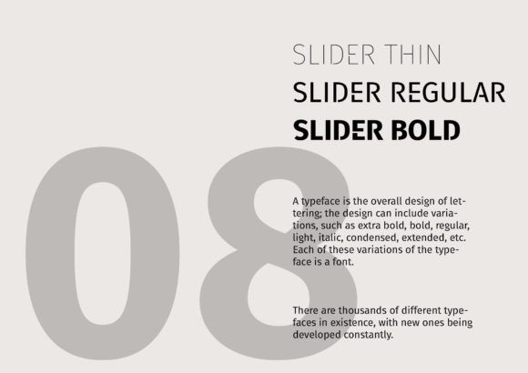 Slider Font PNG with transparent background - Preview 1