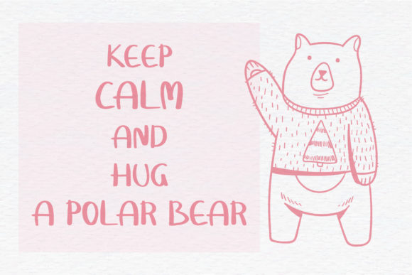 Polar Beary Font PNG with transparent background - Preview 2