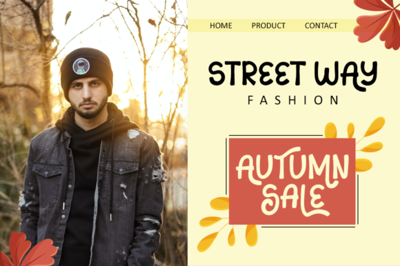 Sans Autumn Font PNG with transparent background - Preview 2