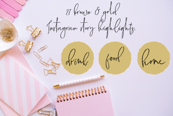 Brown Instagram Story Highlight Covers - Digital