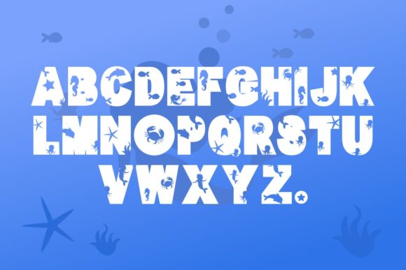 Chozy Mermaid Font PNG with transparent background - Preview 1