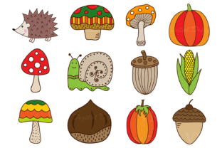 Cute Autumn / Fall Forest Clipart Graphic by VR Digital Design ...