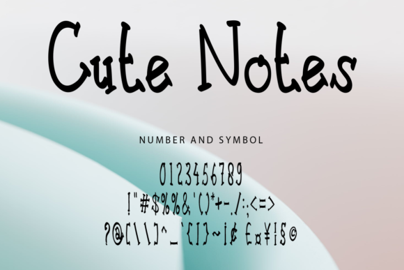 Cute Notes Font PNG with transparent background - Preview 5
