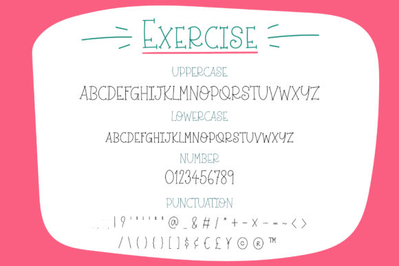 Exercise Font - Preview 2