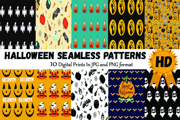 Halloween Seamless Patterns #1 Graphic Patterns By AshleyPod