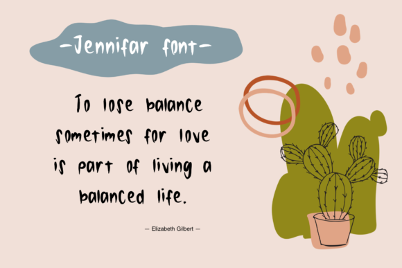 Jennifar Font PNG with transparent background - Preview 3