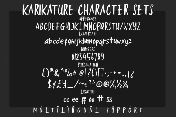 Karikature Font PNG with transparent background - Preview 1