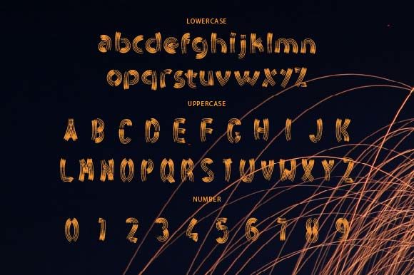 Light Paint Font PNG with transparent background - Preview 3
