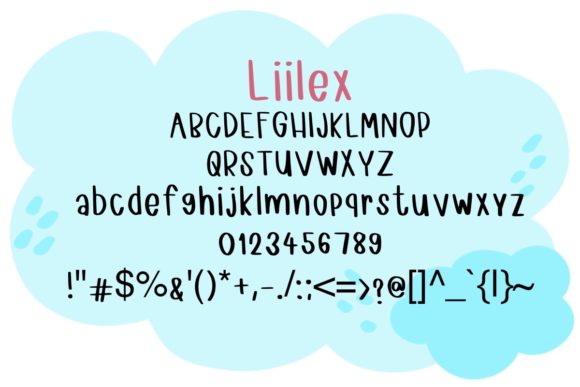 Liilex Font PNG with transparent background - Preview 4