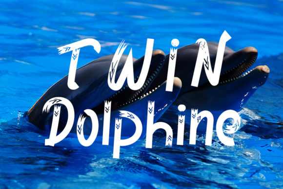Little Dolphine Font PNG with transparent background - Preview 2