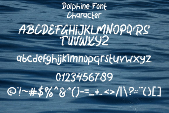 Little Dolphine Font PNG with transparent background - Preview 4