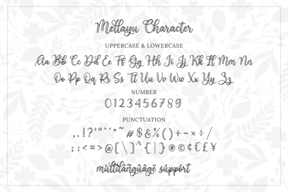 Mellayu Font PNG with transparent background - Preview 4