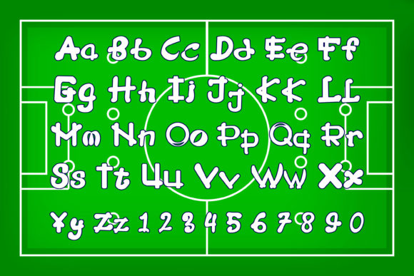 Offside Font PNG with transparent background - Preview 1
