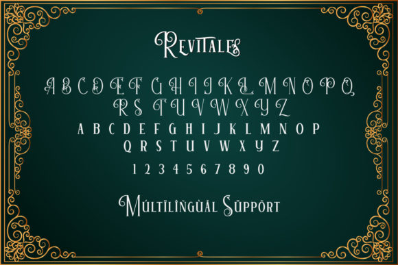 Revitale Font PNG with transparent background - Preview 6