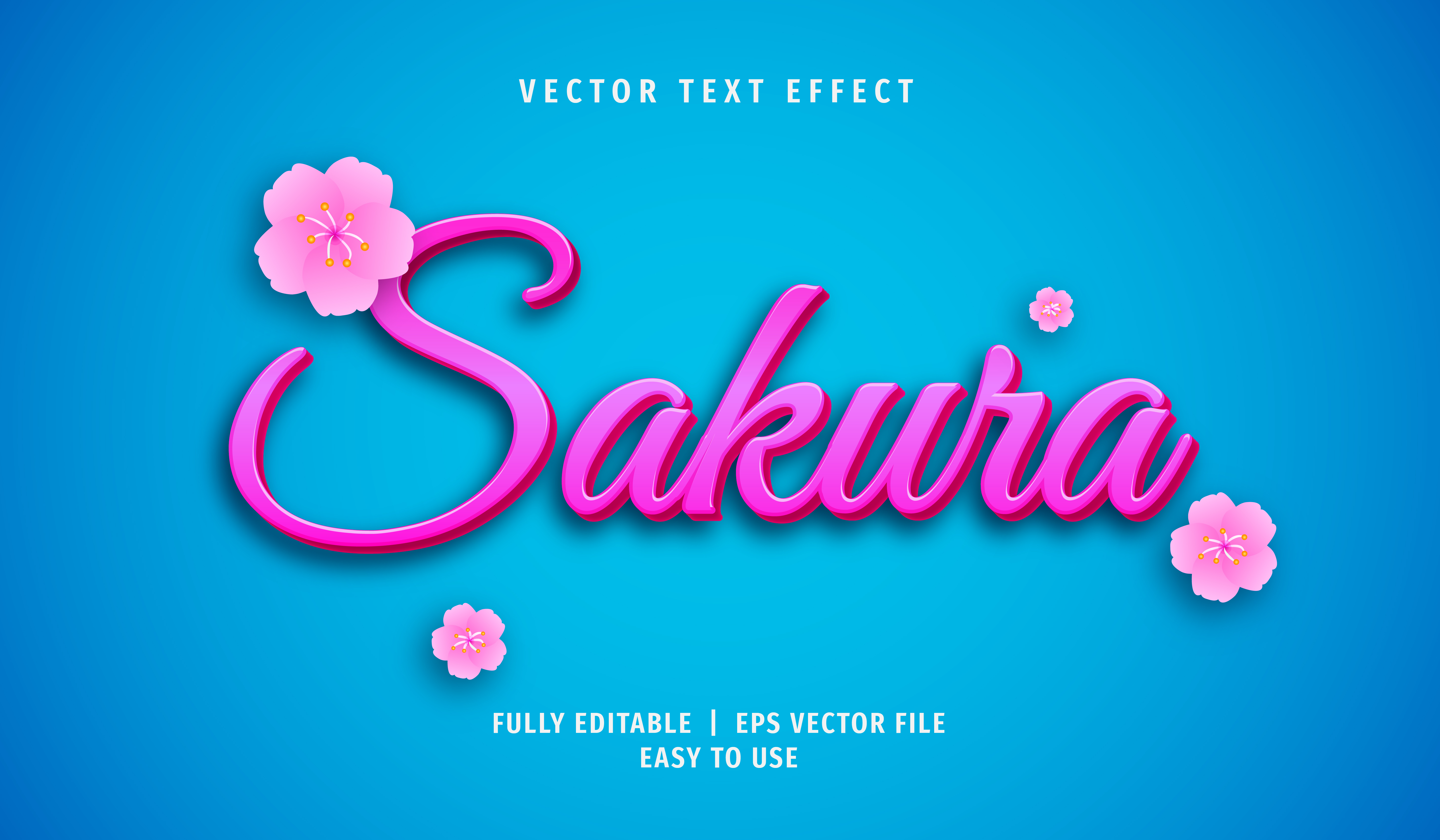 Text Effect - Sakura Text Style Graphic by Arroyan Art · Creative Fabrica