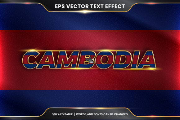 Editable Text Effect - Cambodja Graphic Add-ons By visitindonesia