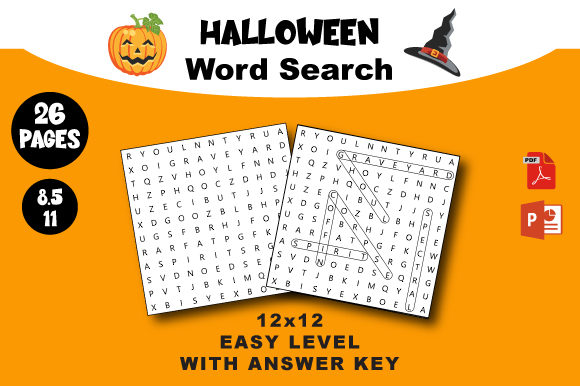 Halloween Word Search Unique Easy Level