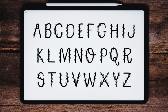 Happy Leaves Font PNG with transparent background - Preview 1