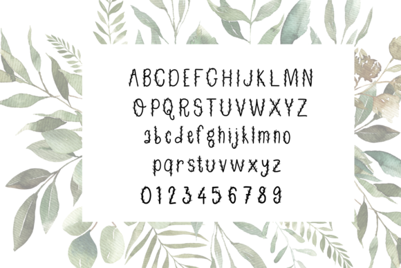 Happy Leaves Font PNG with transparent background - Preview 4