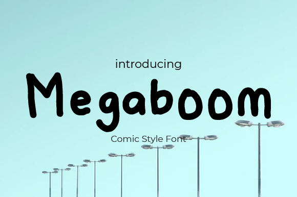 Megaboom Font PNG with transparent background - Preview 1