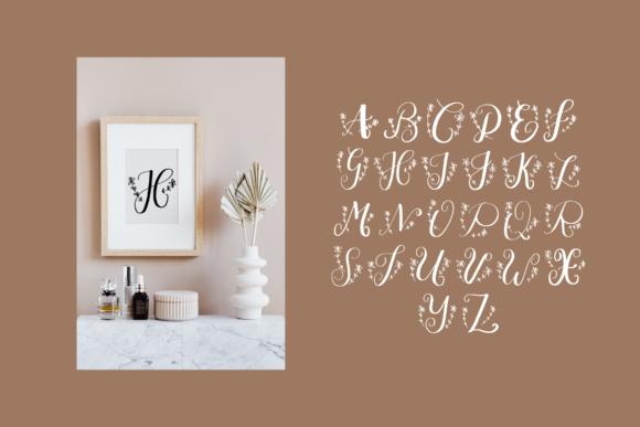 My Floral Font PNG with transparent background - Preview 1