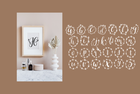My Floral Font PNG with transparent background - Preview 2