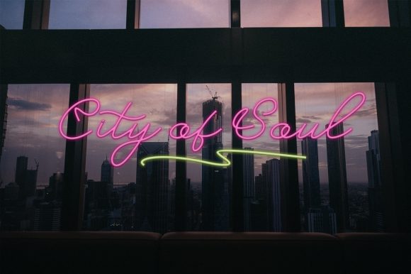 Neon Bines Font PNG with transparent background - Preview 3