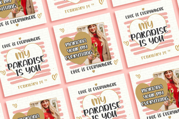 Romantic Crafty Font PNG with transparent background - Preview 3
