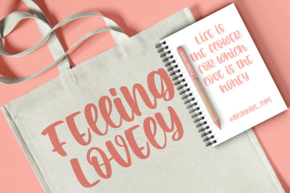Romantic Crafty Font PNG with transparent background - Preview 4