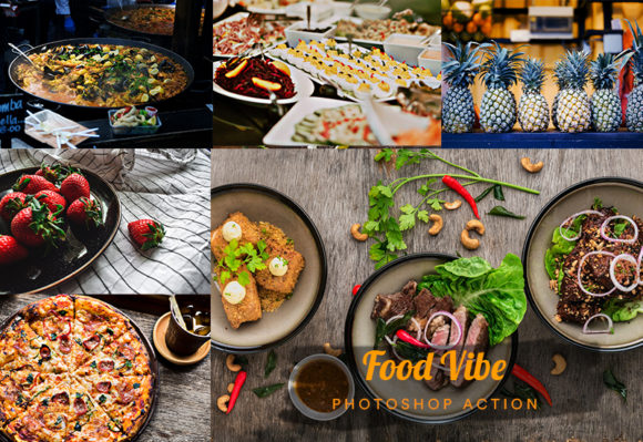 05+ Food Vibe Photoshop Action Gráfico Ações e Predefinições Por artgalaxy