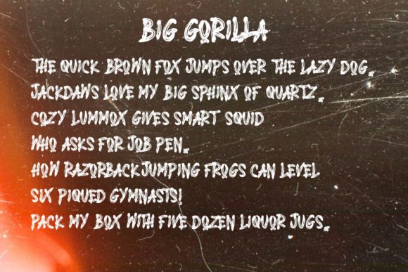Big Gorilla Font - Preview 5
