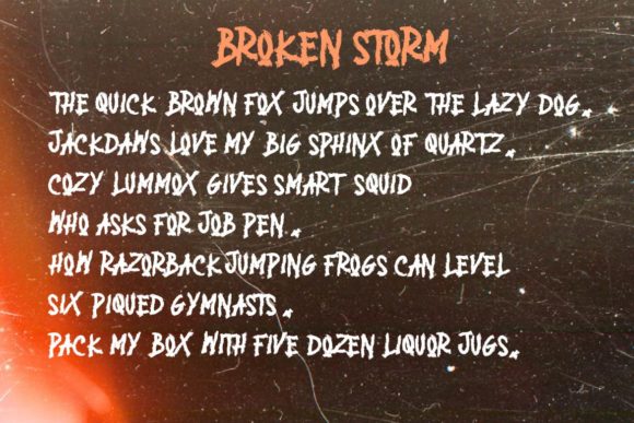 Broken Storm Font - Preview 5