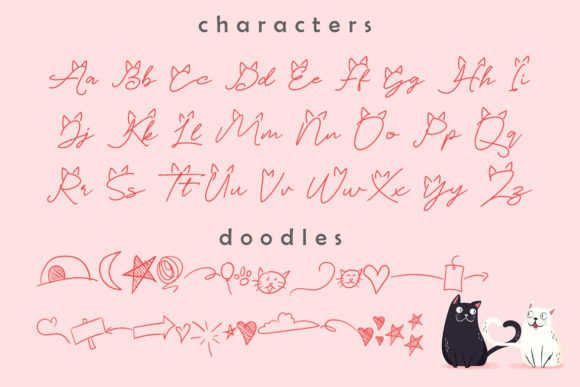 Catlove Font PNG with transparent background - Preview 5