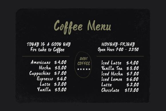 Coffee Shop Font - Preview 1