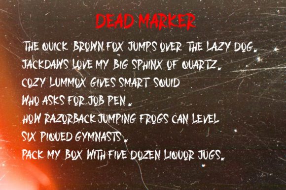 Dead Marker Font - Preview 5