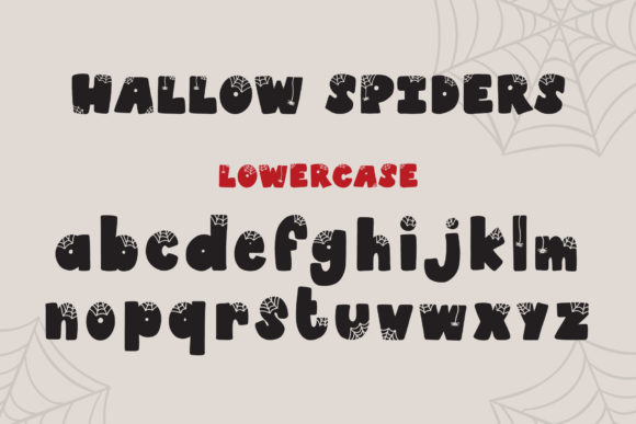 Hallow Spiders Font PNG with transparent background - Preview 4
