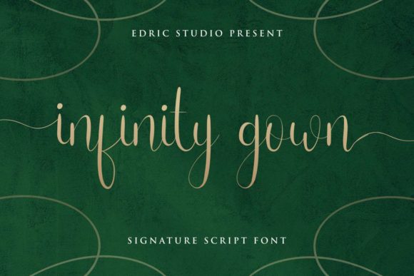 Infinity Gown Font PNG with transparent background - Preview 1