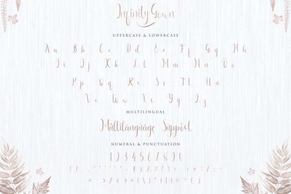 Infinity Gown Font PNG with transparent background - Preview 4