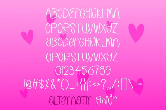Katty Love Font PNG with transparent background - Preview 2