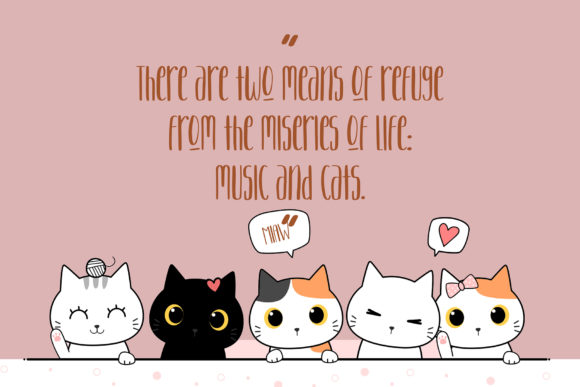 Kitten Lover Font PNG with transparent background - Preview 5