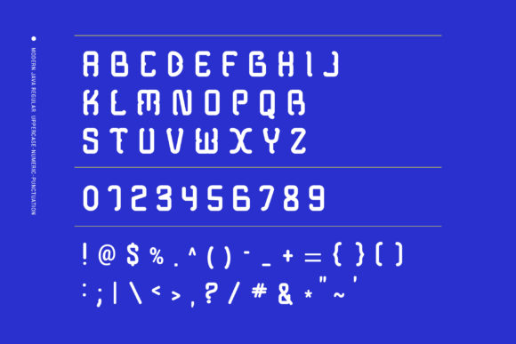 Modern Java Font PNG with transparent background - Preview 1