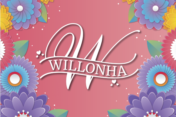 Molidia Monogram Font PNG with transparent background - Preview 3