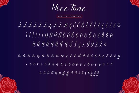 Nice Tune Font PNG with transparent background - Preview 6