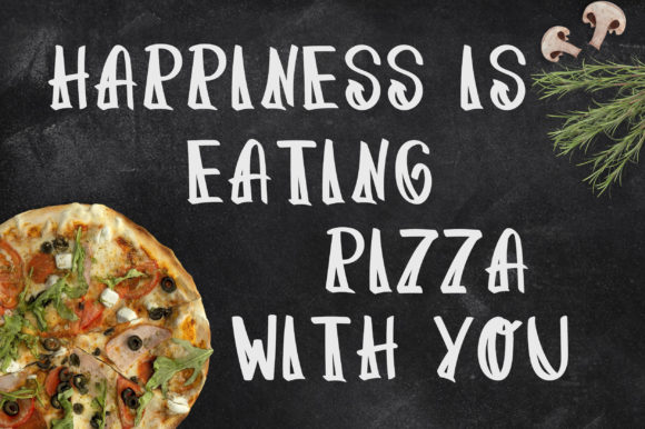 Pizza Party Font PNG with transparent background - Preview 1