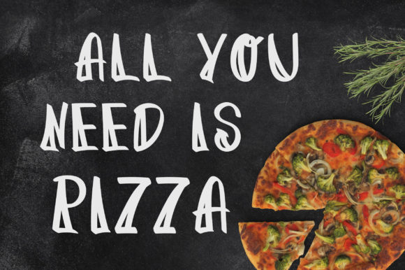 Pizza Party Font PNG with transparent background - Preview 2