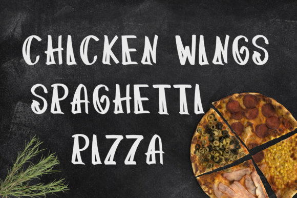 Pizza Party Font PNG with transparent background - Preview 3