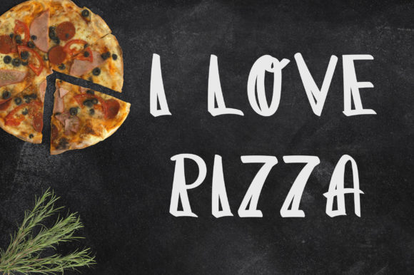 Pizza Party Font PNG with transparent background - Preview 4