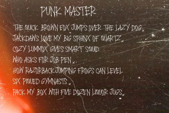 Punk Master Font PNG with transparent background - Preview 5