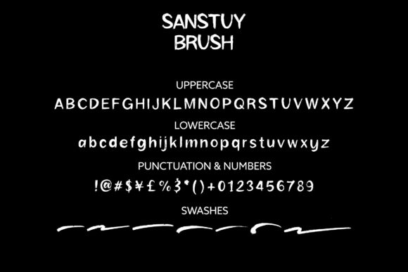 Sanstuy Brush Font PNG with transparent background - Preview 5