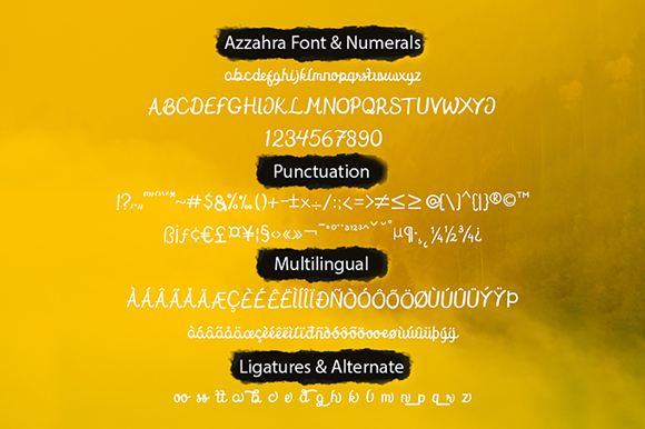 Azzahra Font - Preview 1
